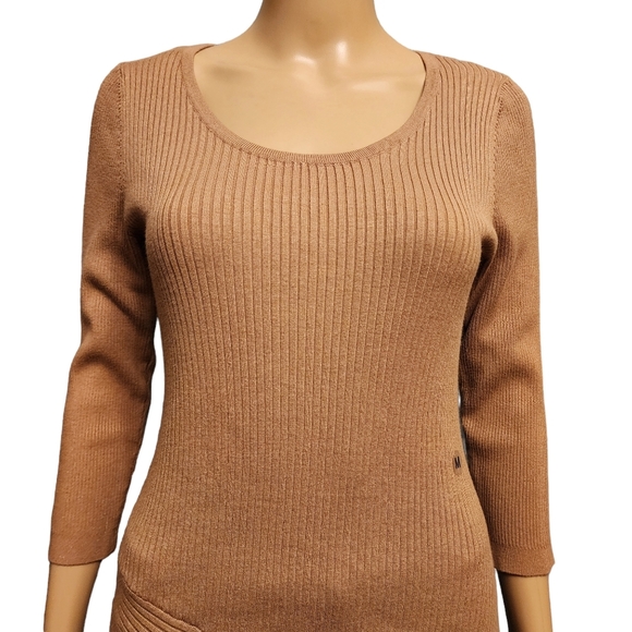 New York & Co Knit Tan Tunic Sweater NWOT - Picture 2 of 12